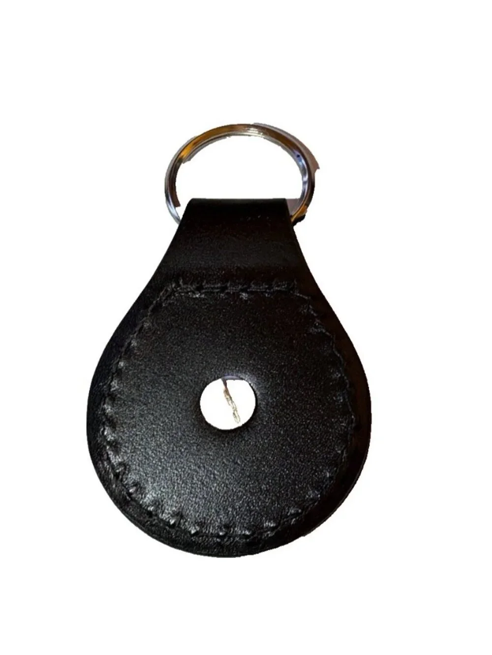 Black Leather Silver Military Marine Corps Concho Key Ring Chain NEW Unisex